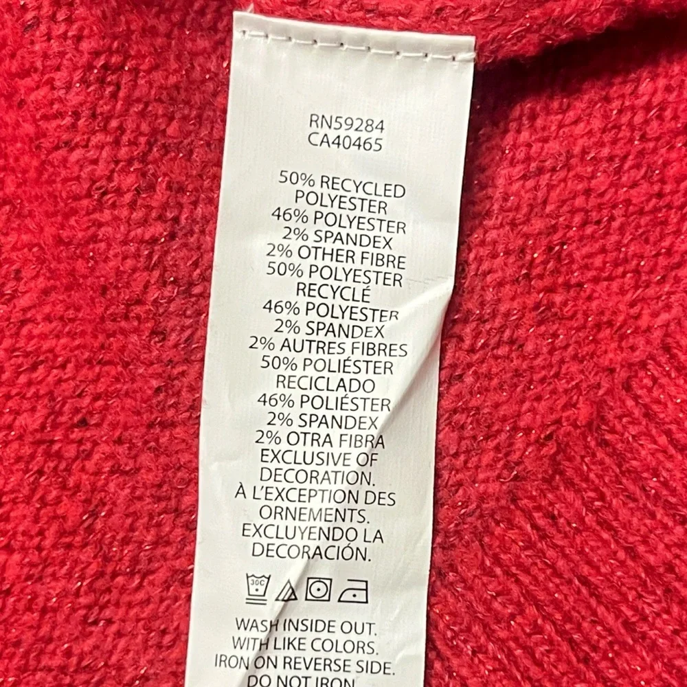 NWOT The Children's Place Girls Long Sleeve Crew Neck Sweater in Red Bow